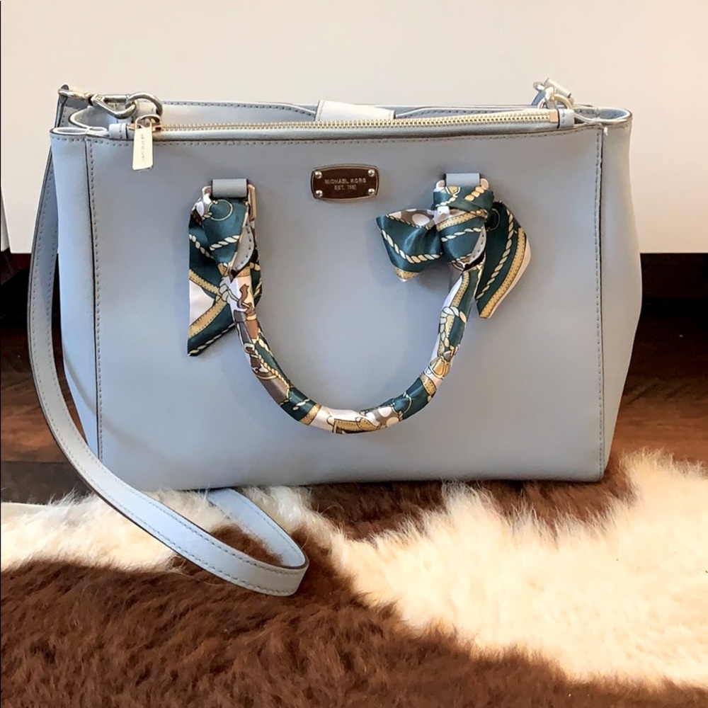 Michael Kors baby blue handbag